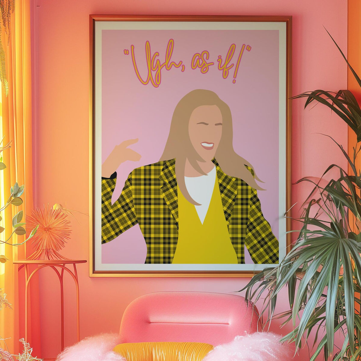 Clueless Inspired Ugh as if Pink Print