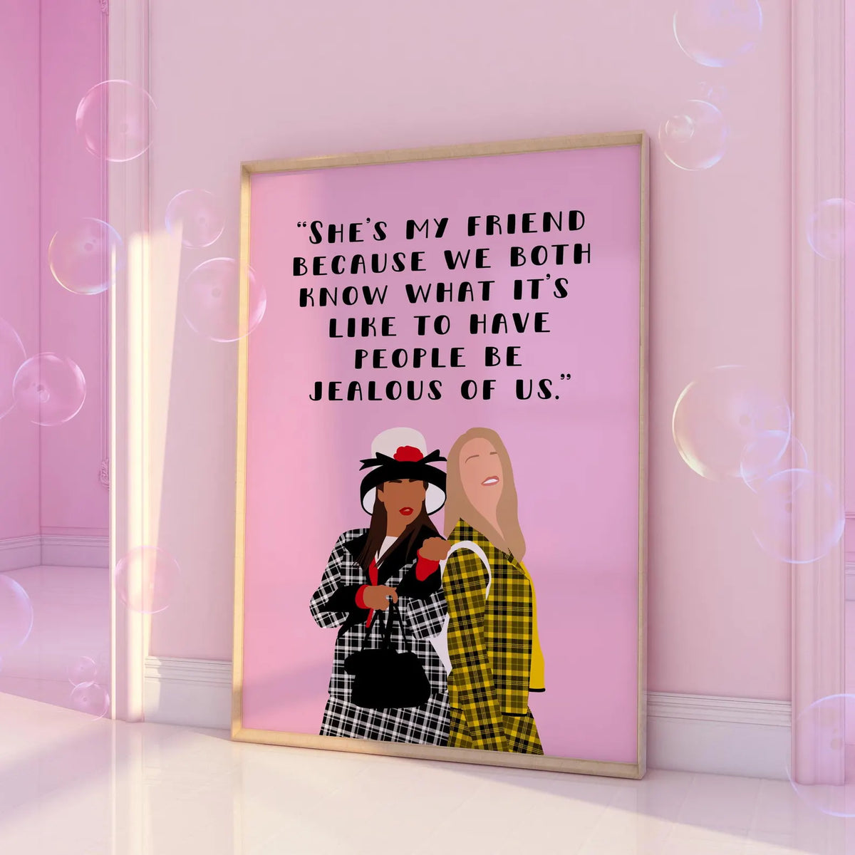 Clueless Inspired She's my friend Pink Print