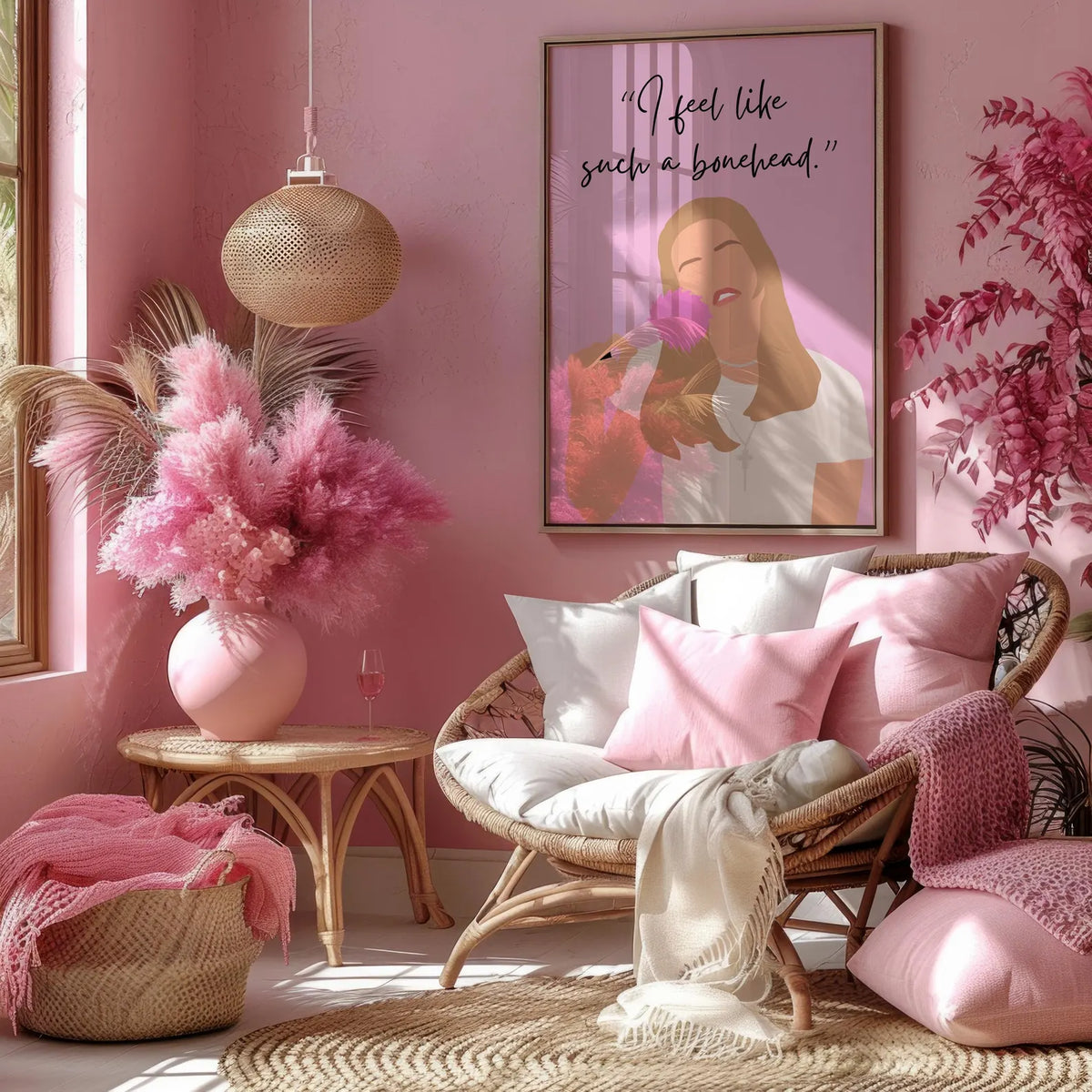 Clueless Inspired I feel like such a bonehead Pink Print