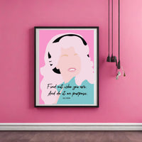 Dolly Parton Find out who you are and do it on purpose Pink Print