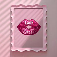 Lady Boss Lips Pink Print