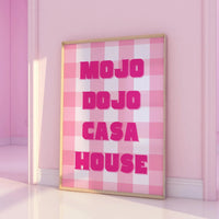 Mojo Dojo Casa House Pink Print