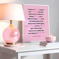 I believe in Pink, Pink Print