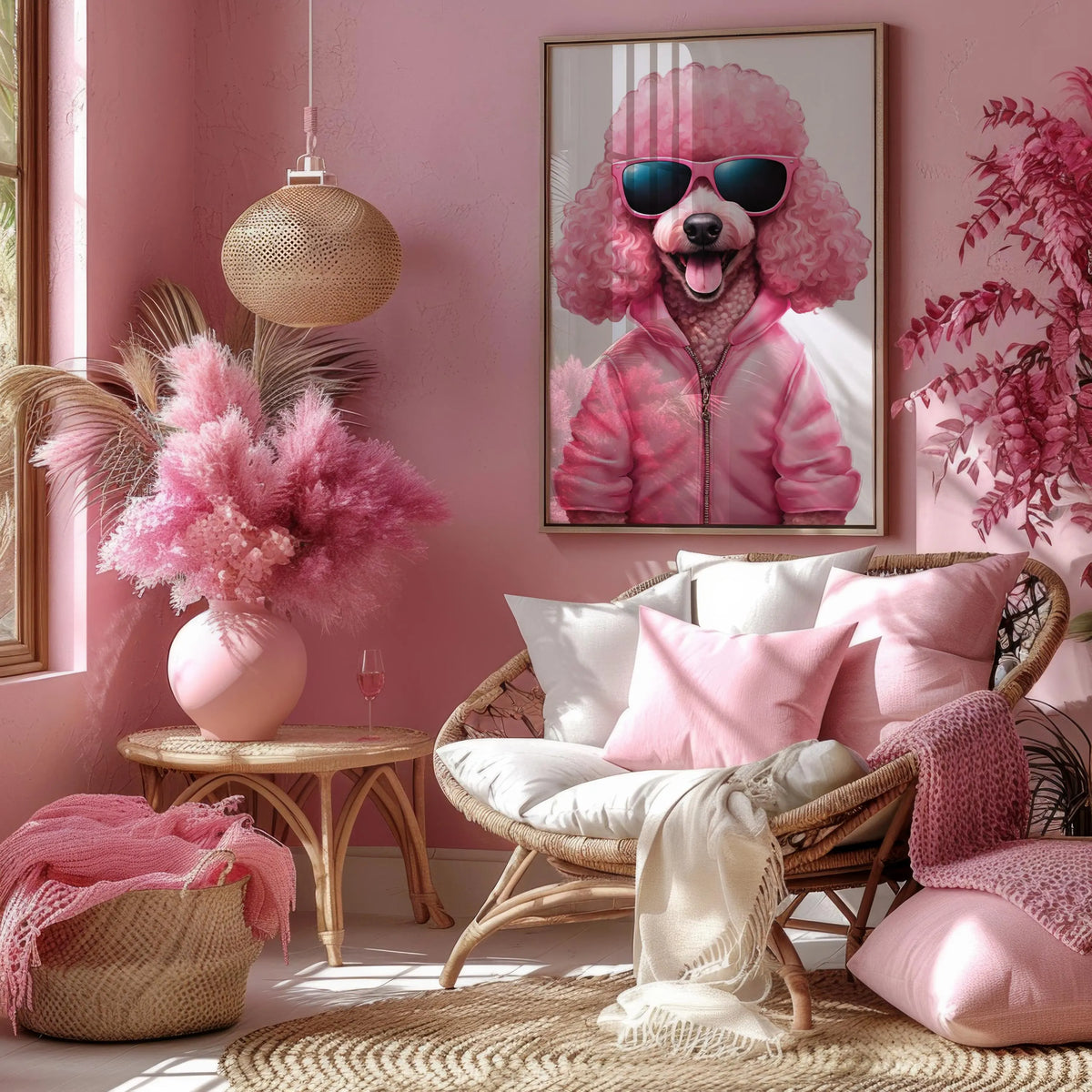 Super Cool Pink Poodle Pink Print