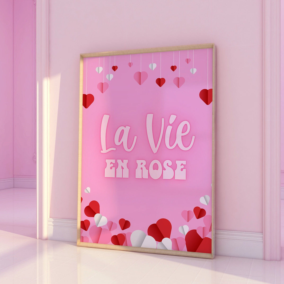 La Vie En Rose Pink Print