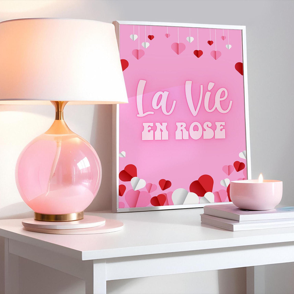 La Vie En Rose Pink Print