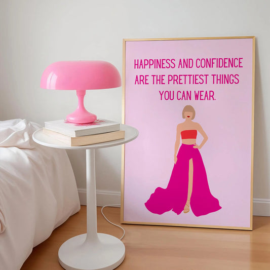 Taylor Swift Happiness and confidence Pink Print