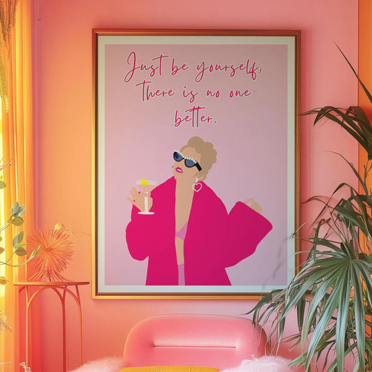 Taylor Swift Just be yourself Pink Print